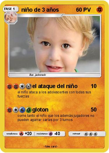 Pokemon niño de 3 años