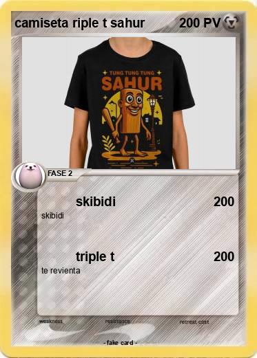 Pokemon camiseta riple t sahur
