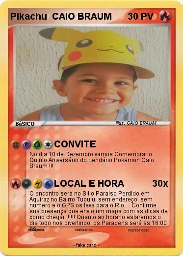 Pokemon Pikachu  CAIO BRAUM