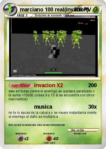 Pokemon marciano 100 real(invacion)