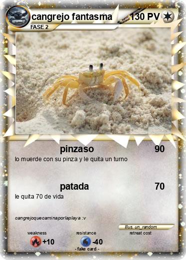 Pokemon cangrejo fantasma