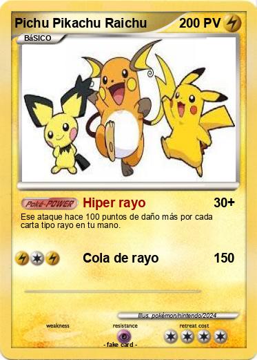 Pokemon Pichu Pikachu Raichu