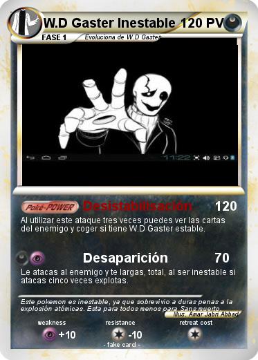 Pokemon W.D Gaster Inestable