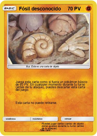 Pokemon Fósil desconocido