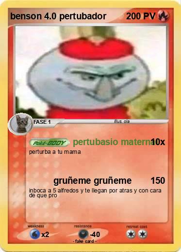 Pokemon benson 4.0 pertubador