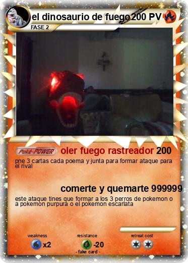 Pokemon el dinosaurio de fuego