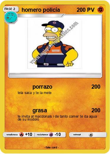Pokemon homero policía