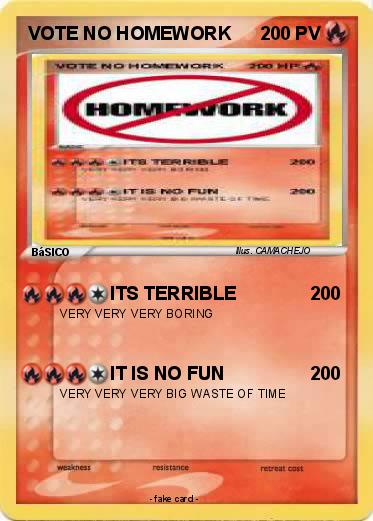 Pokemon VOTE NO HOMEWORK