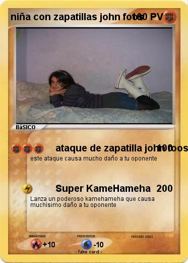 Pokemon niña con zapatillas john foos