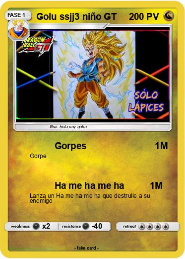 Pokemon Golu ssjj3 niño GT