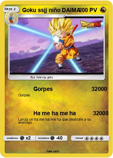 Pokemon Goku ssjj niño DAIMA