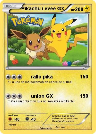 Pokemon Pikachu i evee GX