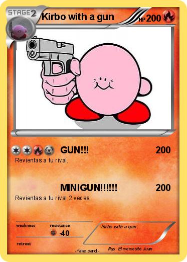 Pokemon Kirbo with a gun