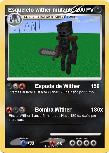 Pokemon Esqueleto wither mutante