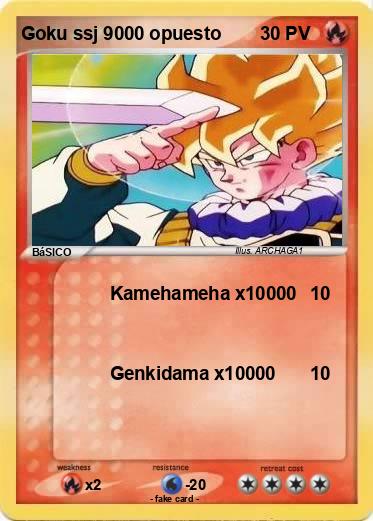 Pokemon Goku ssj 9000 opuesto