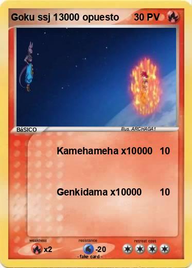 Pokemon Goku ssj 13000 opuesto