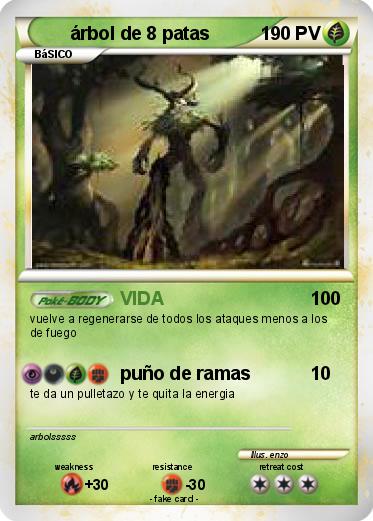 Pokemon árbol de 8 patas