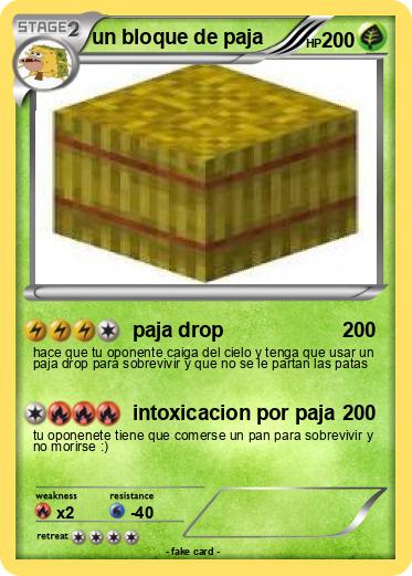 Pokemon un bloque de paja