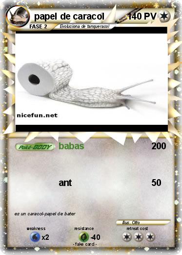 Pokemon papel de caracol