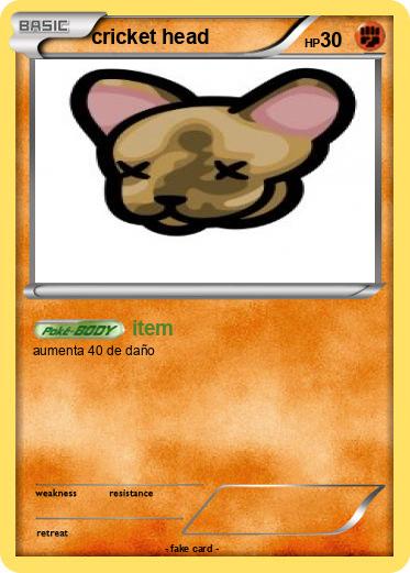 Pokemon cricket head