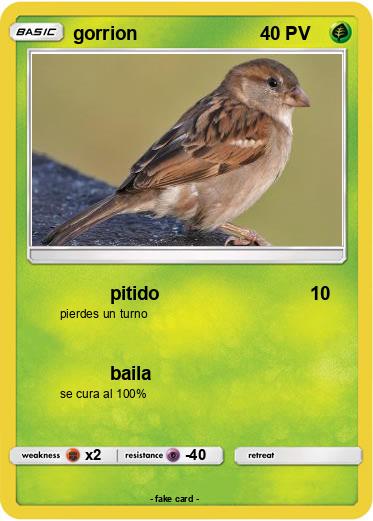 Pokemon gorrion