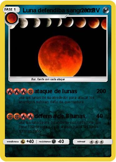 Pokemon Luna defendiba sangrienta