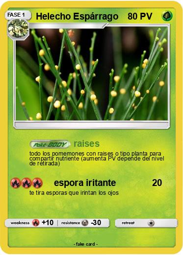 Pokemon Helecho Espárrago