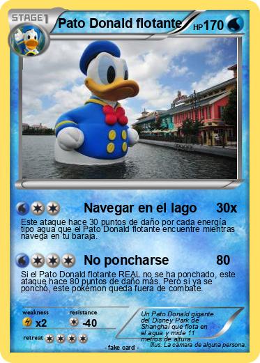 Pokemon Pato Donald flotante