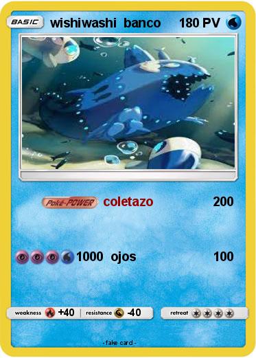 Pokemon wishiwashi  banco