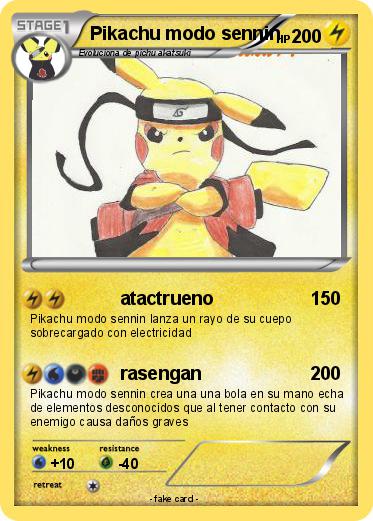 Pokemon Pikachu modo sennin