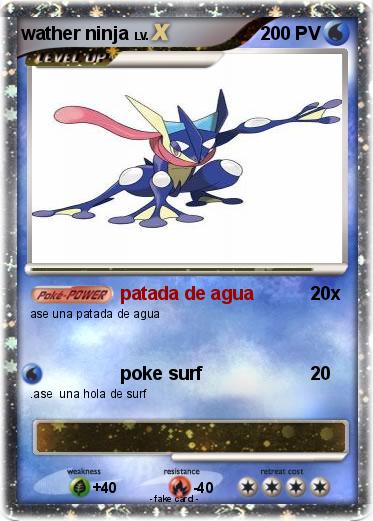 Pokemon wather ninja