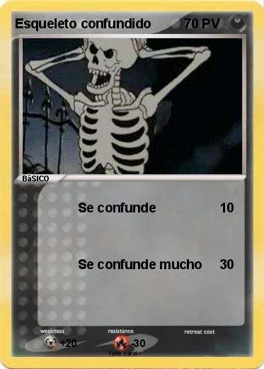 Pokemon Esqueleto confundido