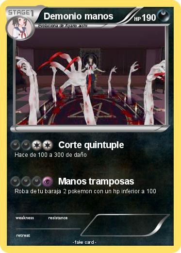 Pokemon Demonio manos