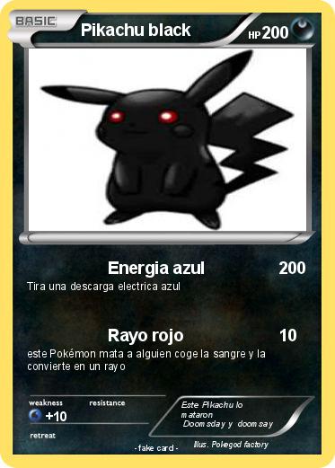Pokemon Pikachu black