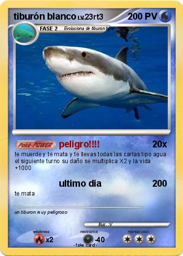 Pokemon tiburón blanco