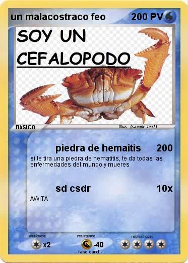 Pokemon un malacostraco feo