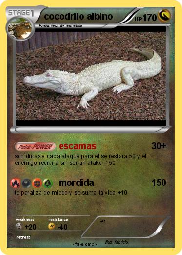 Pokemon cocodrilo albino