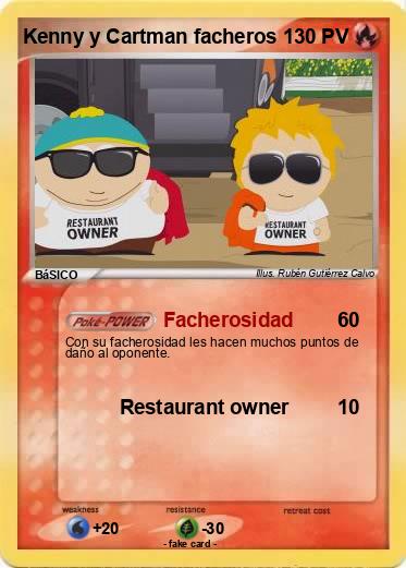 Pokemon Kenny y Cartman facheros