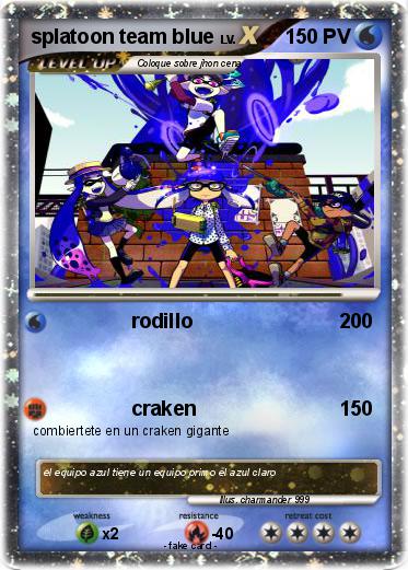 Pokemon splatoon team blue