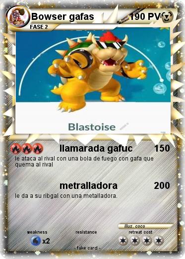 Pokemon Bowser gafas
