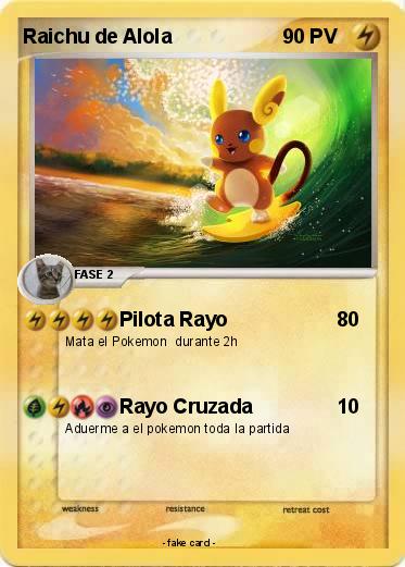 Pokemon Raichu de Alola