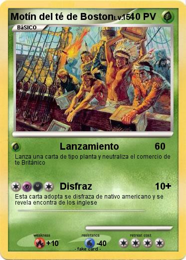 Pokemon Motín del té de Boston