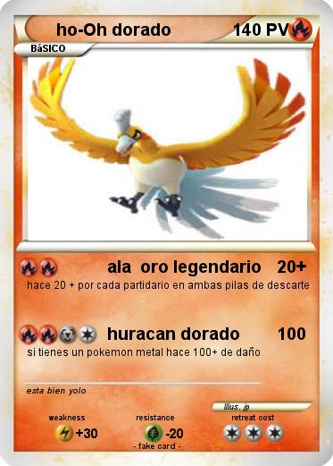 Pokemon ho-Oh dorado