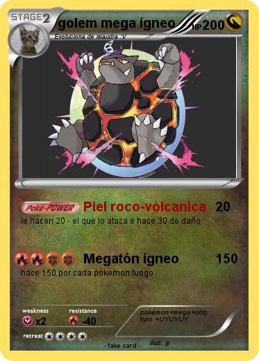 Pokemon golem mega ígneo