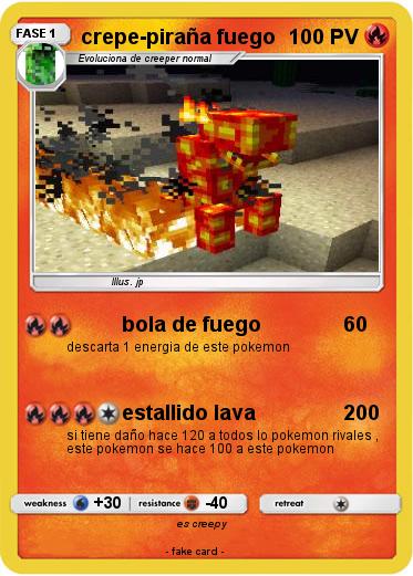 Pokemon crepe-piraña fuego