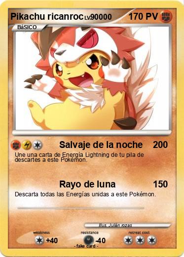 Pokemon Pikachu ricanroc