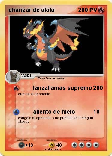 Pokemon charizar de alola