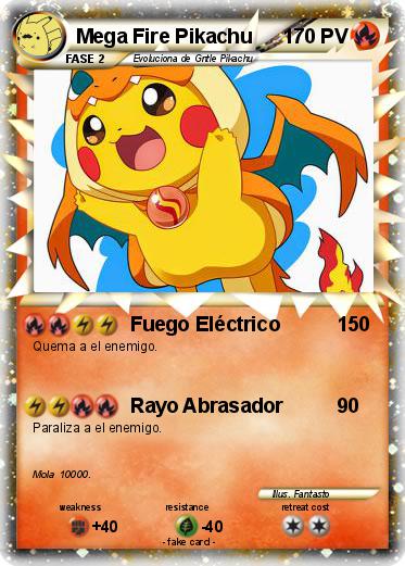 Pokemon Mega Fire Pikachu