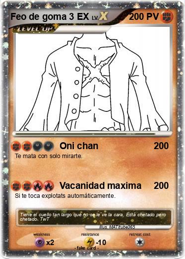 Pokemon Feo de goma 3 EX