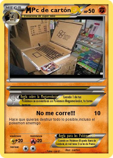 Pokemon Pc de cartón